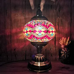 Handmade Nightlight Hotel Romantic Glass Decorative Table Lamp