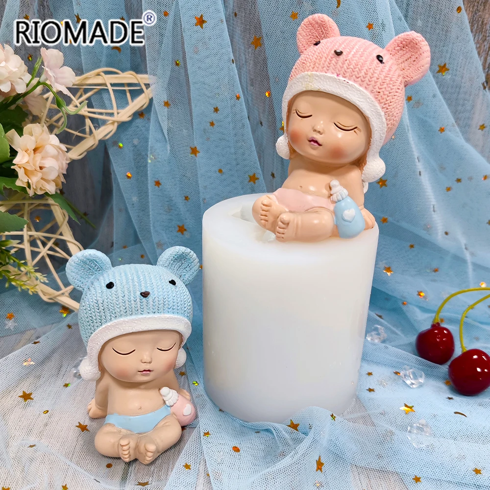 Big Size Cute Baby Silicone Mold For Fondant Cake Decorating Tools Chocolate Mousse Kitchen Baking DIY Aromatherapy Candle Mould