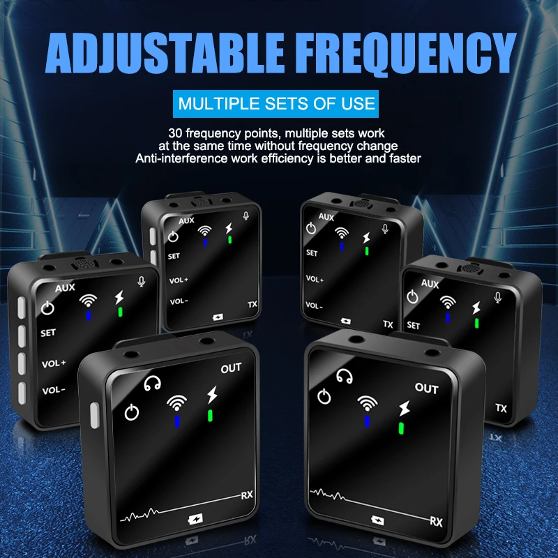 Wireless lavalier microphone, mobile phone camera, noise reduction, interview recording, live radio