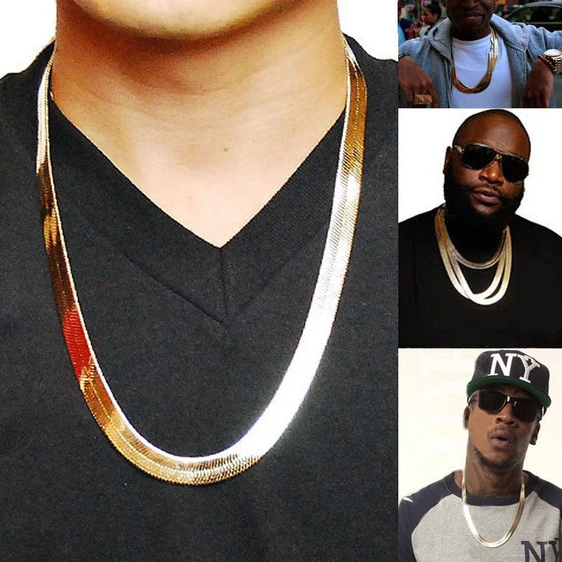 Brand Necklace Long/Choker Wholesale 10MM Vintage Casual Gold Color Hip Hop Chain For Men Jewelry Maxi Necklace