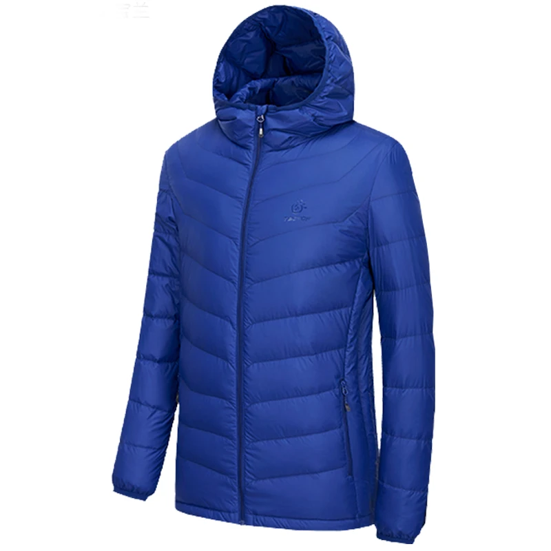 Winter Men Women Slim Down Jackets Outdoor Solid Color Hooded Down Coat Ultra-light Waterproof Windproof Warm Outwear Tops