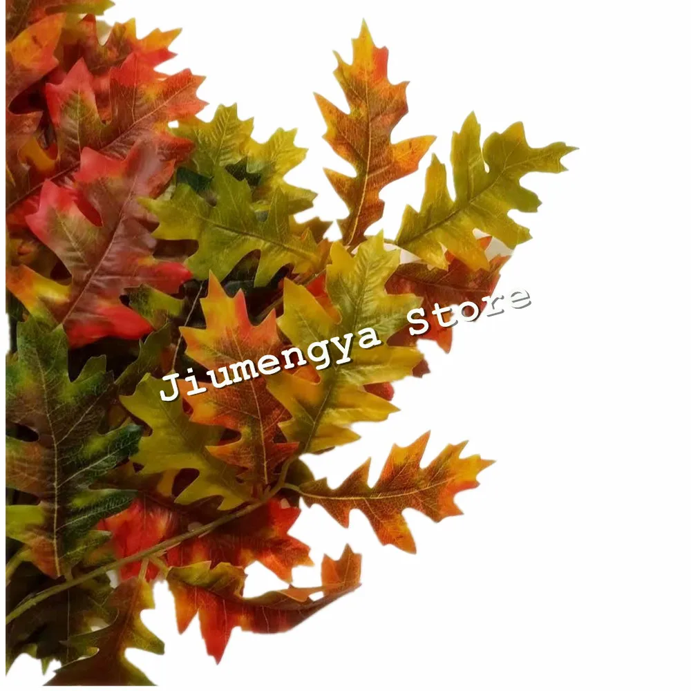 12pcs Artificial Oak Tree Branch Faux Greenery Plant Eiche Tree Stems for Green Wall Decoration