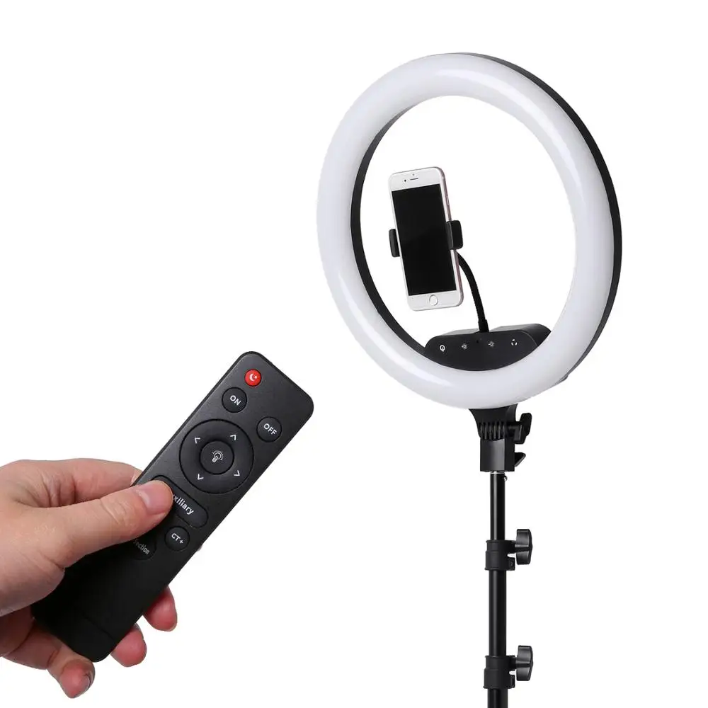 14/18Inch Photo Studio lighting LED Ring Light Bulbs Touch Setting Photography Dimmable Ring Lamp With Tripod for Video,Makeup