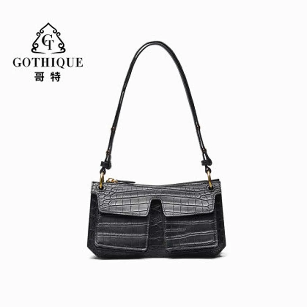 

gete crocodile Female bag Axillary bag female new One shoulder bag pillow bag women bag