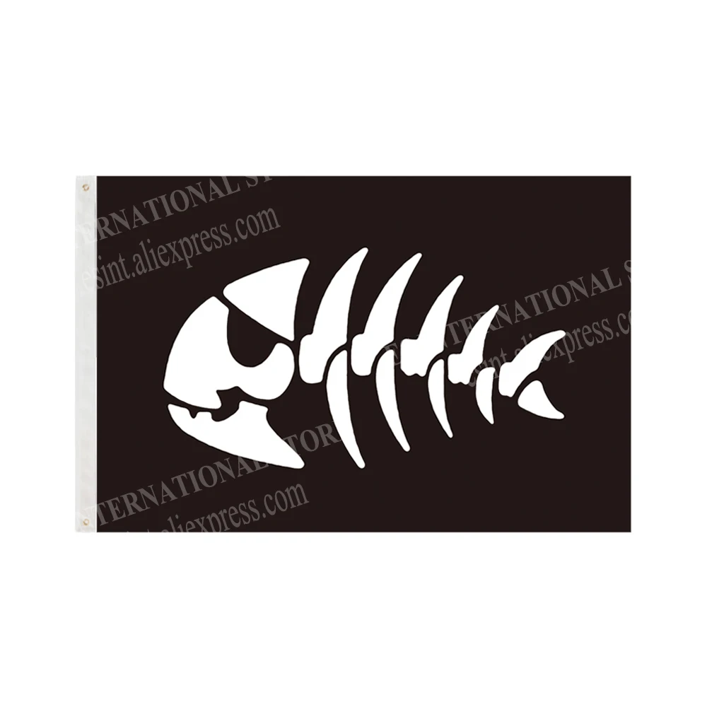 Jolly Pirate Skeleton Flag 90 x 150cm 3 x 5ft Custom Banner Metal Holes Grommets Indoor And Outdoor