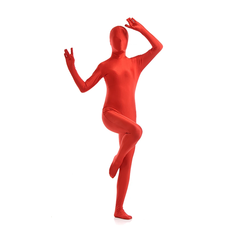 customized Zentai Costumes Full Body Skin Suit Catsuit Halloween Costumes Adult Bodysuit add crotch zipper open eyes open mouth