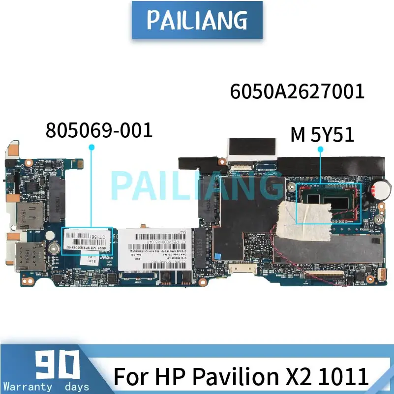 

M 5Y51 For HP Pavilion X2 1011 Laptop Motherboard 805069-001 805069-601 6050A2627001 SR23L Mainboard Tested OK