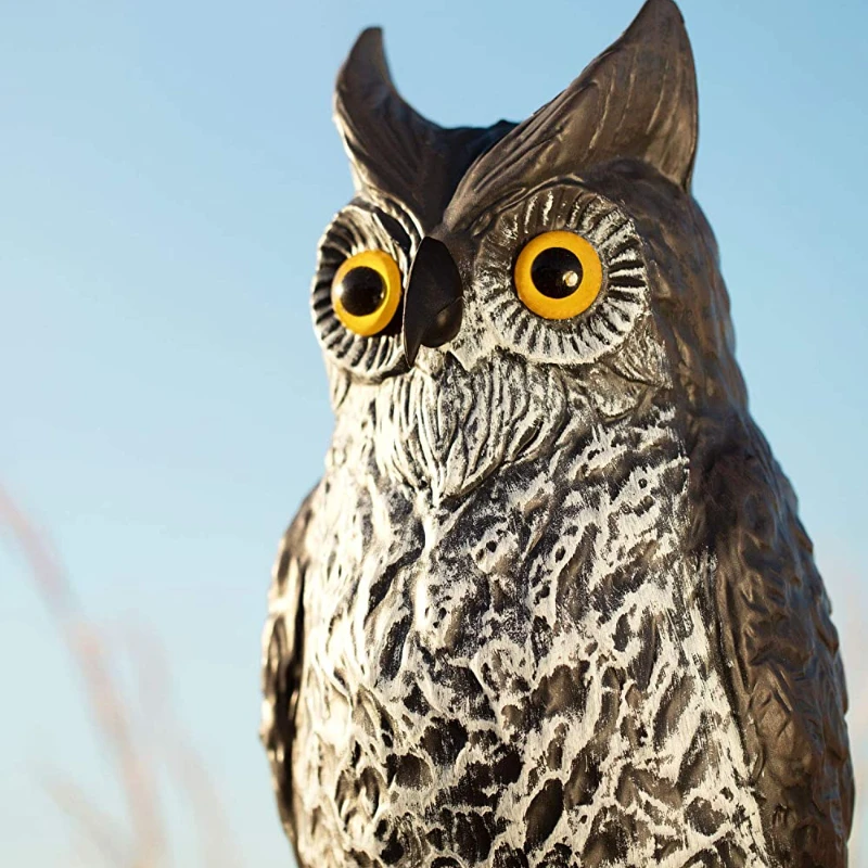 Bird Blinder Owl Decoy - Natural Enemy Scarecrow   Fake Owl to Keep Birds Away - Owl Decor to Protect Gardens from Wildlife