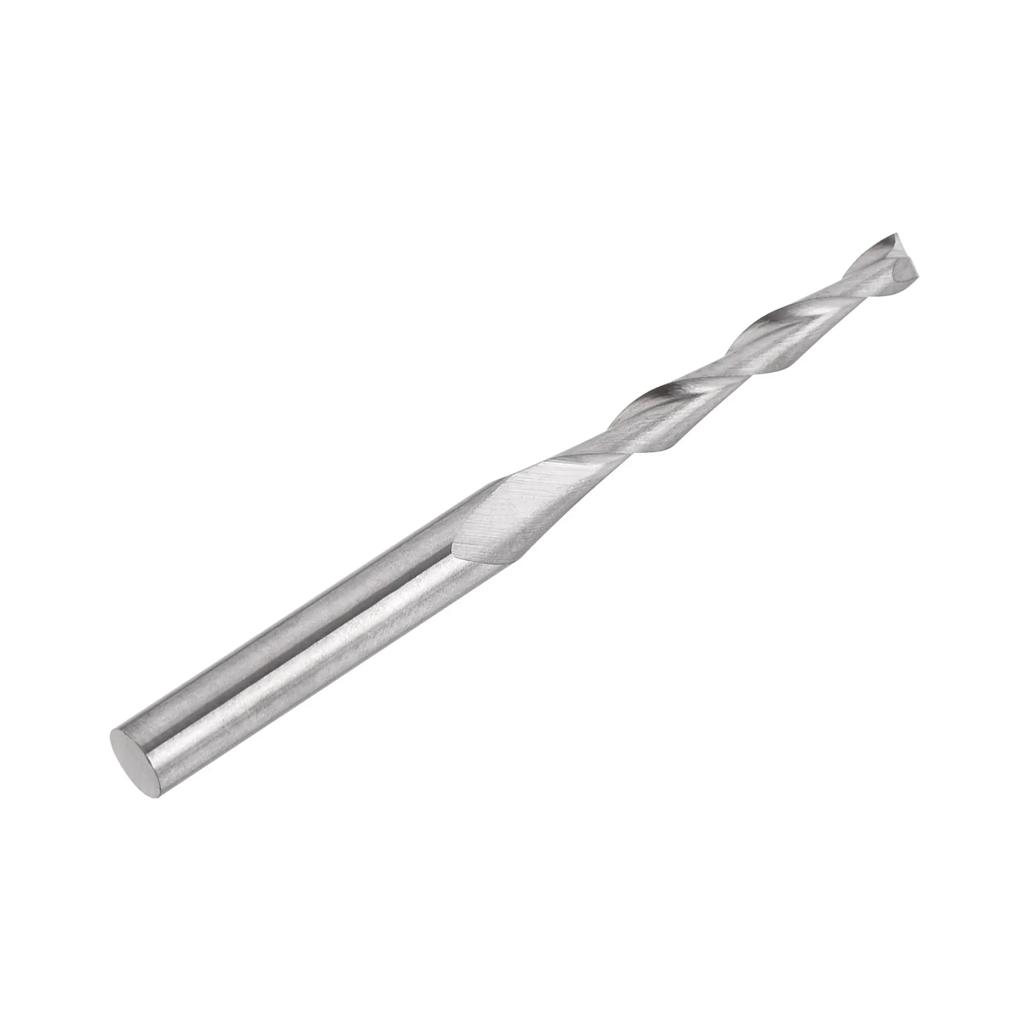 Uxcell-broca de enrutador en espiral CNC, vástago de 1/8 pulgadas, 2mm x 17mm, carburo, 2 flauta, para PVC, madera MDF