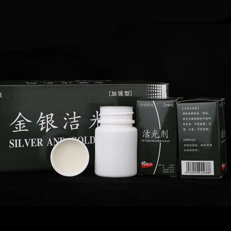 40ML Gold And Silver Jewelry Cleaner Silverware Clean Detergent Limpiador De Plata 925 Liquido The Pink Stuff Cleaning Paste