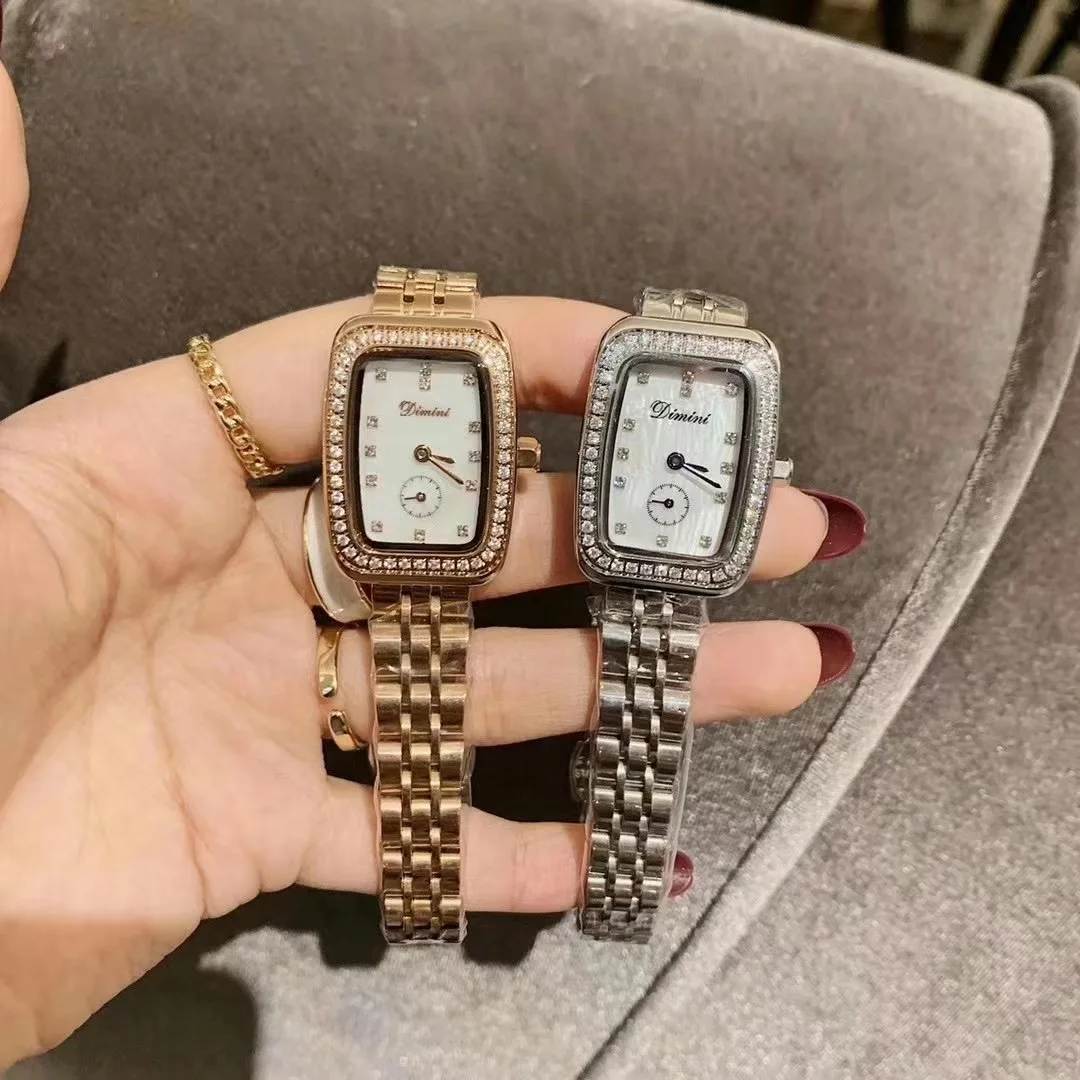 Stainless Steel Bracelet Watches for Women Rectangle Shell Wrist watch Shining Crystals Square Watches Waterproof Quartz Relojes