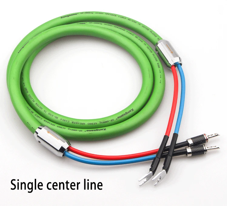 Cable de altavoz amplificador de línea central de altavoz chapado en plata hifi SP-6008Ag OCC cable de audio AV