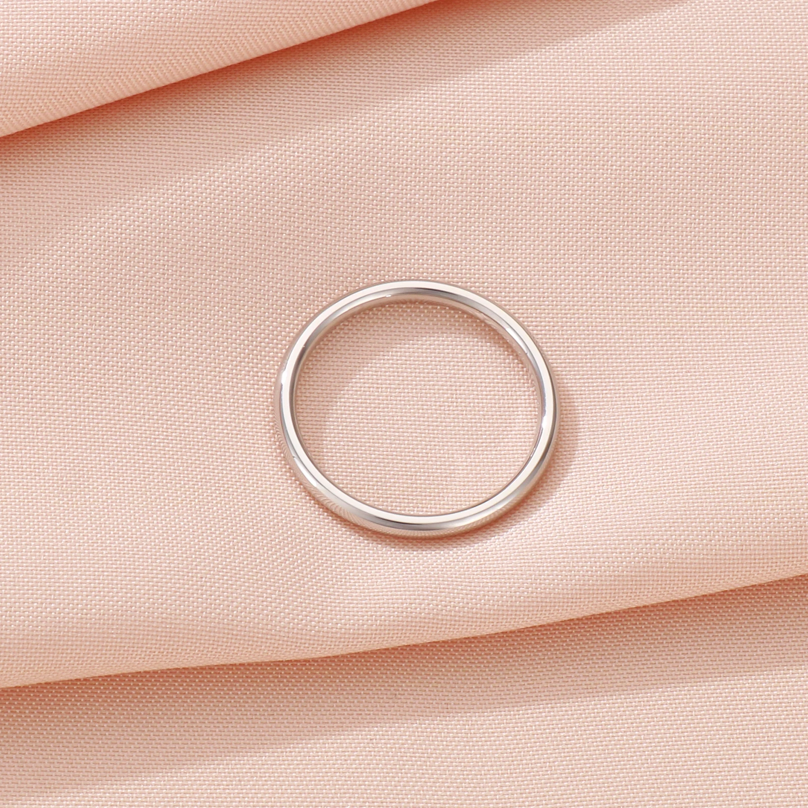 Kalen 2mm Thin Rings Female Jewelry Man Black Silver Color Rose Gold Color Stainless Steel Elegant Party Tail Ring for Women