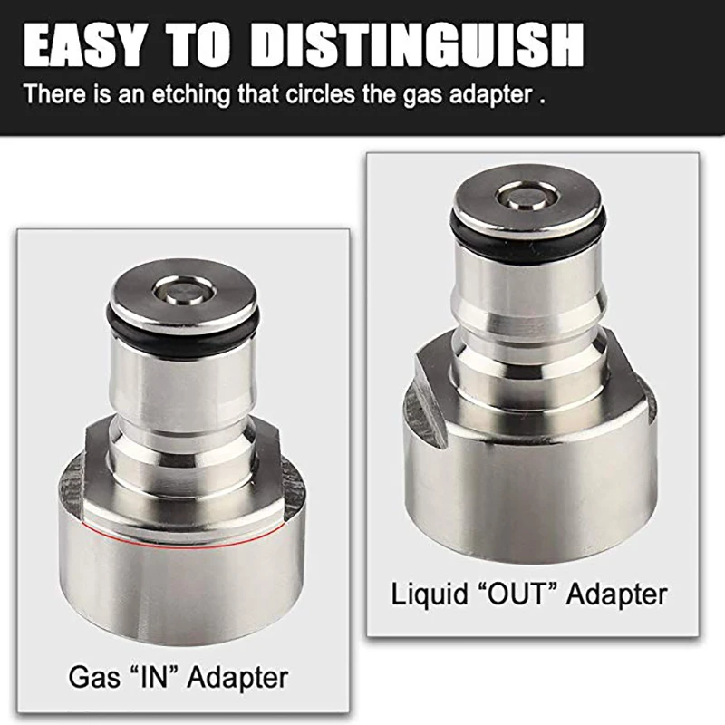 Keg Coupler Adapter Ball Lock Conversion Kit for Corneliur Keg,5/8 NPT Thread Ball Lock Post Liquid Gas Ball Lock Disconnect Set