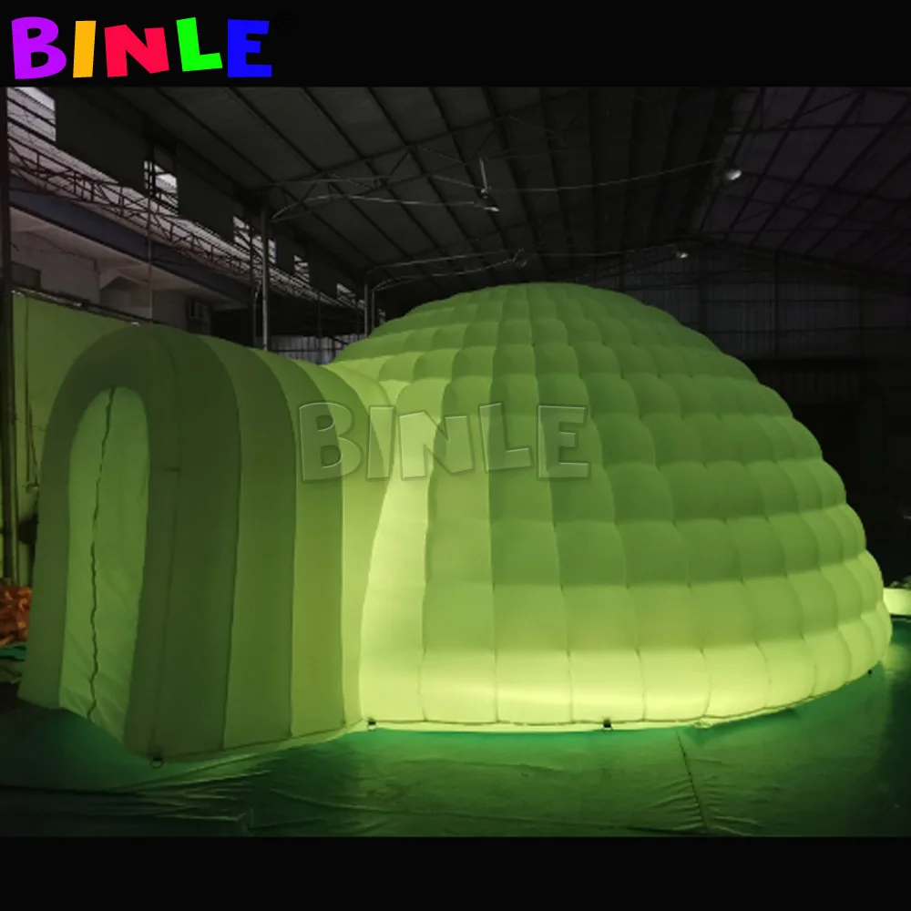 Event Shelter Inflatable Igloo Dome Tent With 2 Entrances Full Ice Room Party Disco Air Marquee For Rental Or Lawn Exhibitions