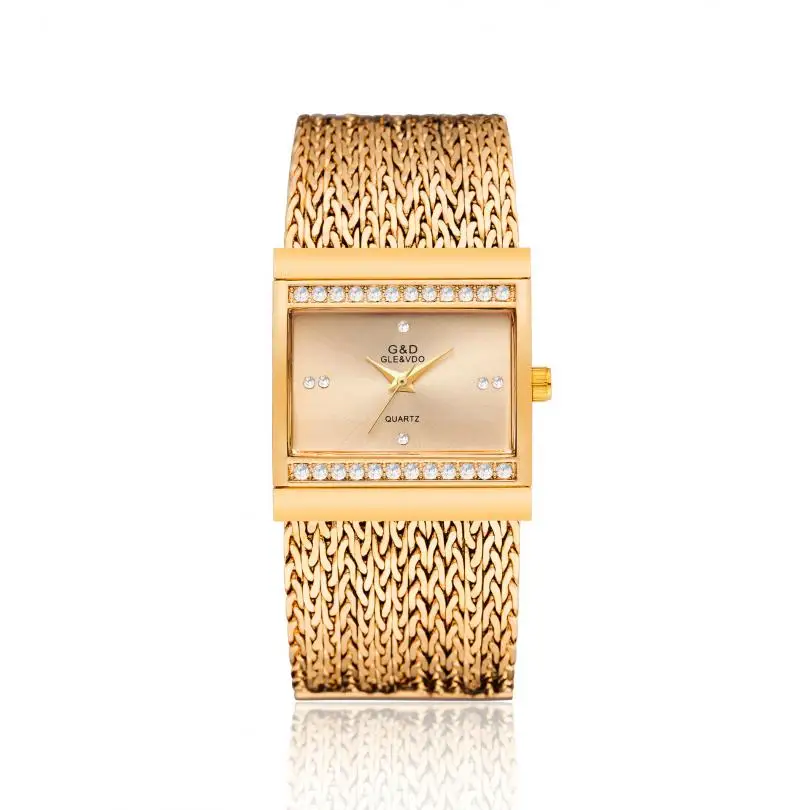 Ladies Wrist Watches Woman Famous Brand Dress Square Design Female Wristwatch Gold Stainless Steel Clock Montre Femme 2021