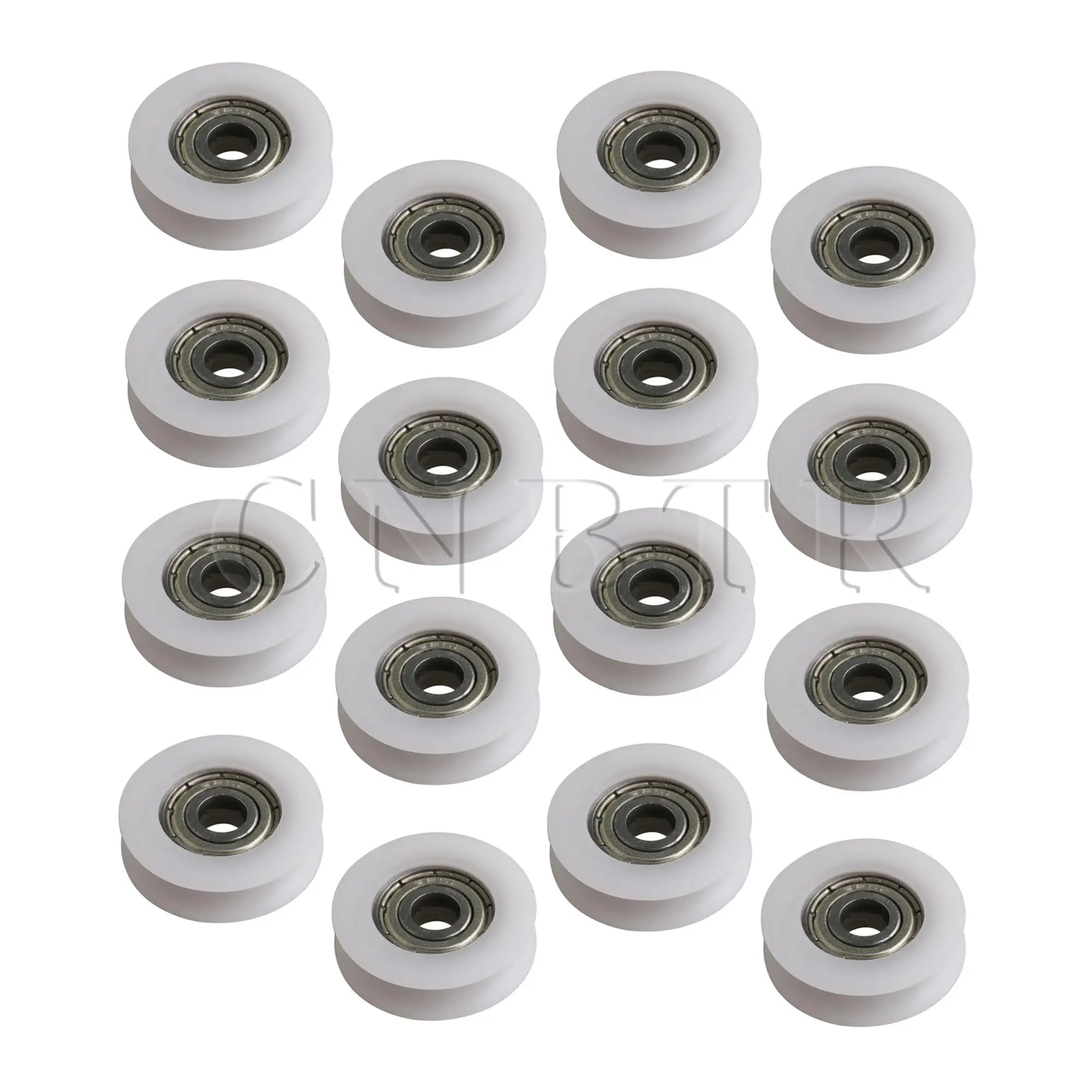 

CNBTR 16/20pcs Engineering Plastics White Groove Bearings Track Roller Bearing