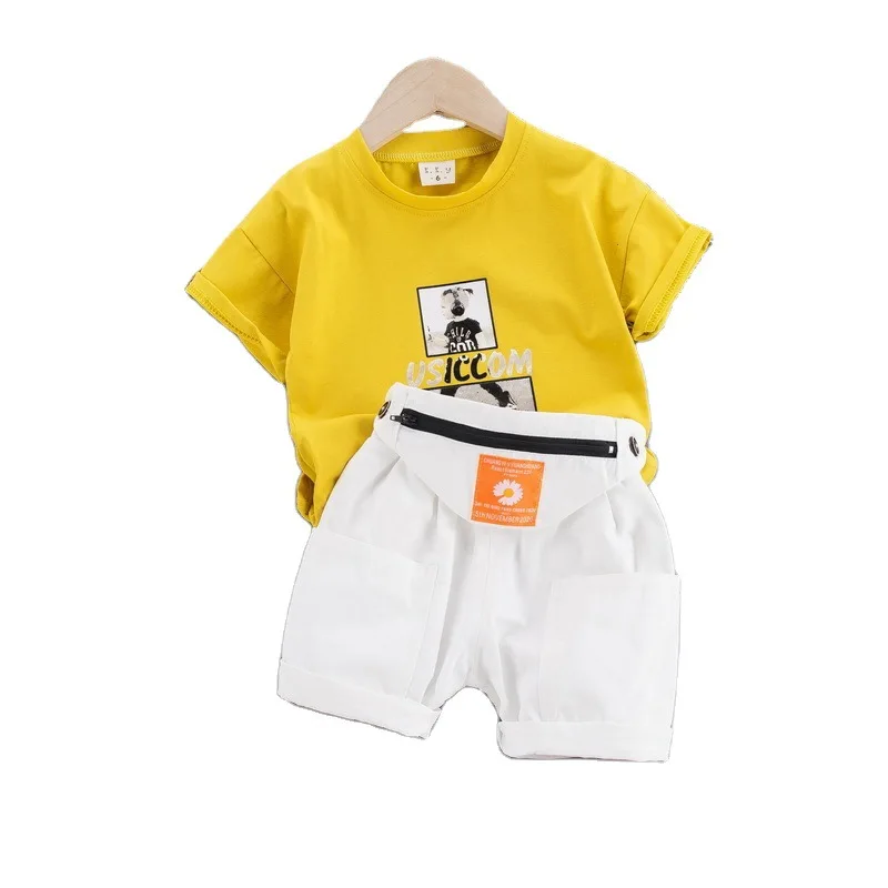 

New Summer Baby Girls Clothes Boys Cotton T-Shirt Shorts 2Pcs/Set Fashion Children Outfits Toddler Casual Costume Kids Tracksuit