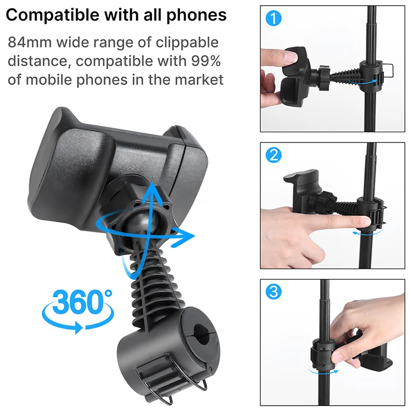 VIJIM 삼각대 스탠드가 있는 더블 LED 링 라이트, 휴대폰 거치대 셀카 라이트, 사진 메이크업 라이브 스트리밍, 유튜브 비디오 브이로그