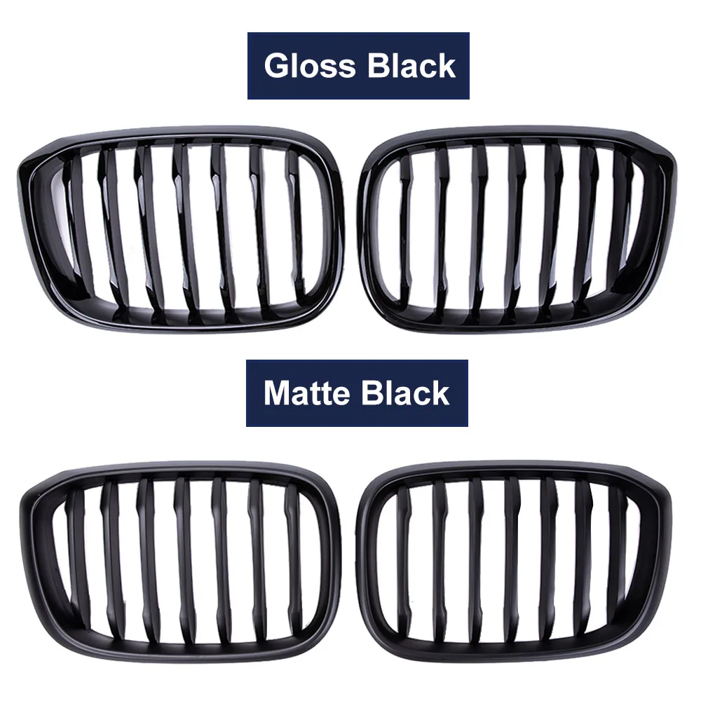 Grille de rein avant de voiture pour BMW3 4 bery tage, pare-chocs noir brillant 256, grilles de course, G01, G02, G08, 2018-2021, ligne unique 1 lamelle