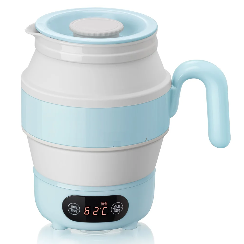 220V 600ML Foldable Electric Kettle Portable Mini Electric Water Boiling Pot Kettle For Trave Business Trip Hotel School