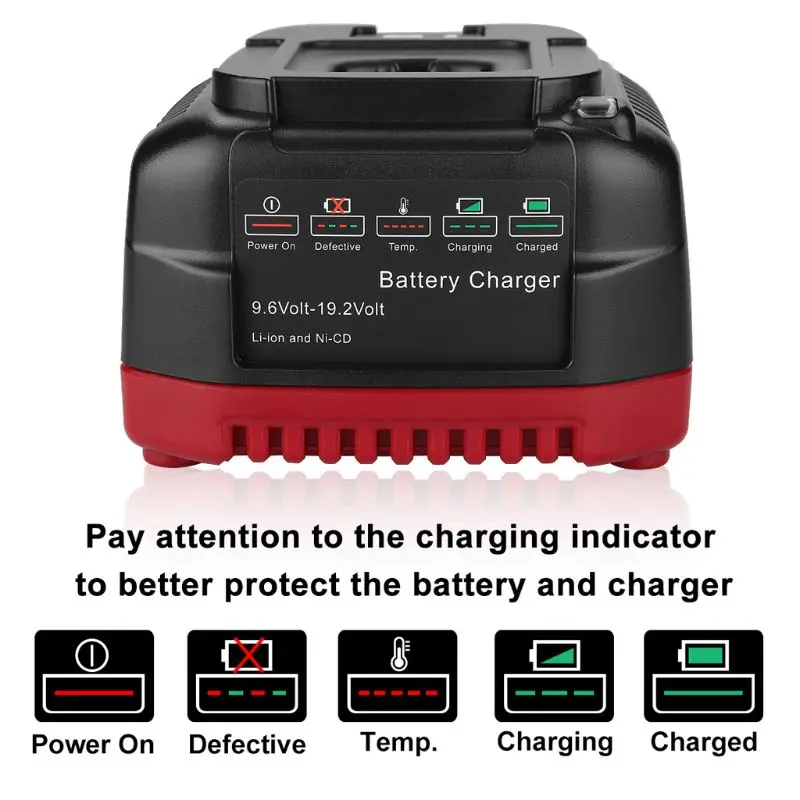 9.6V-19.2V 2A Smart Battery Charger Adapter for Craftsman Ni-CD/Li-ion Batteries