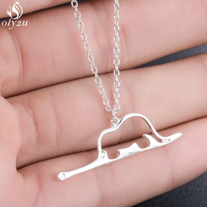 Fashion Little Prince Necklaces for Women Movie Jewelry Cute Le Petit Prince Charms Necklace Snake Elephant Accessories 2021 Gif