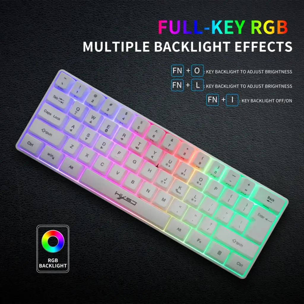 61 Phím Bluetooth Không Dây 5.0 2.4G Bàn Phím Chơi Game Sạc Bàn Phím Điều Chỉnh RGB Backlit Cho Máy Tính Điện Thoại Máy Tính Bảng Máy Tính Để Bàn