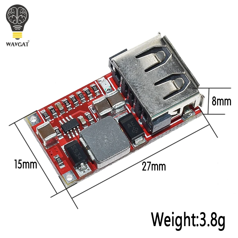 6-24V 24V 12V to 5V USB Step Down Module DC-DC Converter Phone Charger Car Power Supply Module Efficiency 97.5% Buck Module