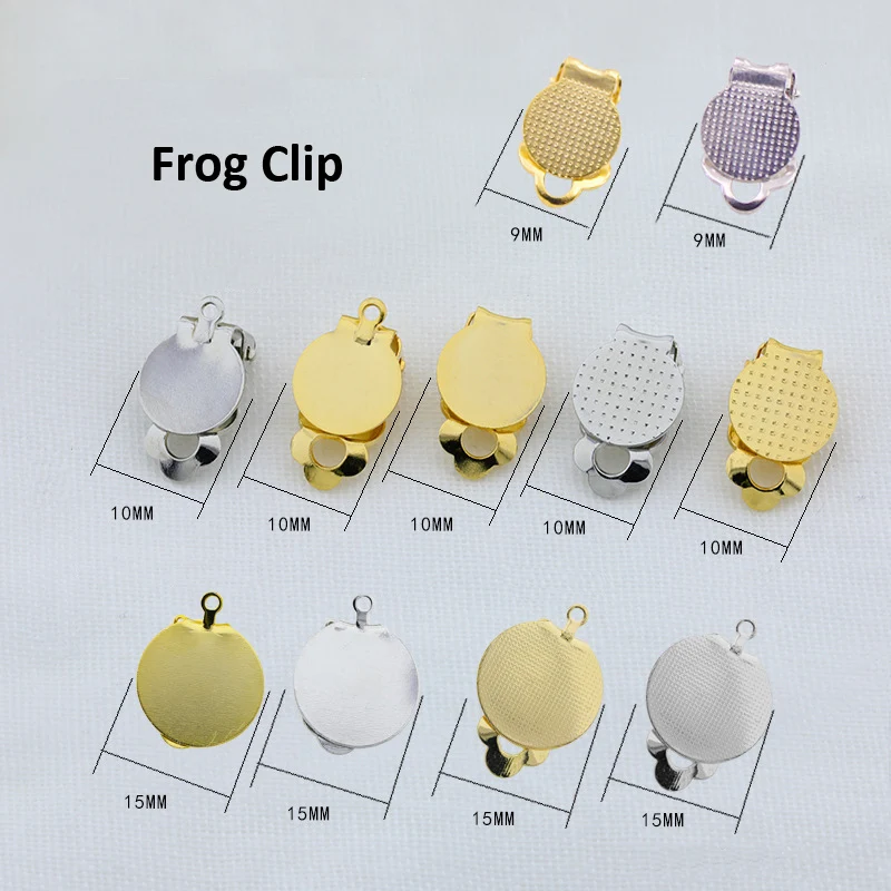 BoYuTe (20 Pieces/Lot) Metal Brass No Pierced Ear Clip with 9-10-15MM Blank Base Diy Earrings Jewelry Accessories Parts