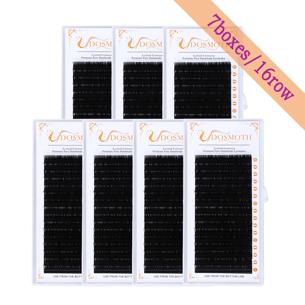 7 trays 16rows/case individual mink eyelash extensions supples False fake eyelash extension individual lashes false eyelashes