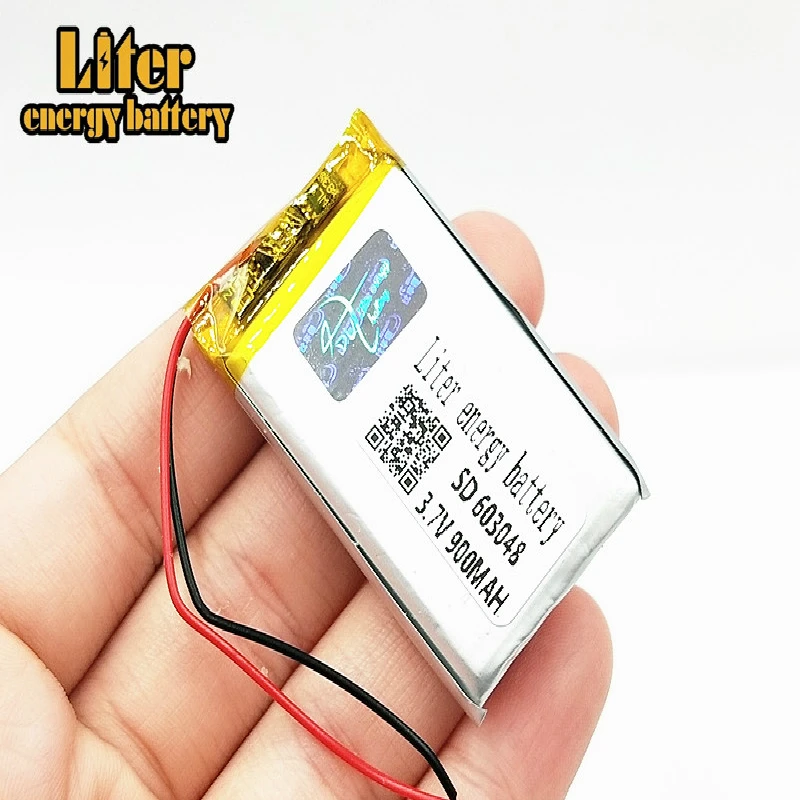 3.7V 900mAh 603048 Lithium Polymer Li-Po li ion Rechargeable Battery cell For Mp3 MP4 MP5 GPS mobile bluetooth Drone Game Player