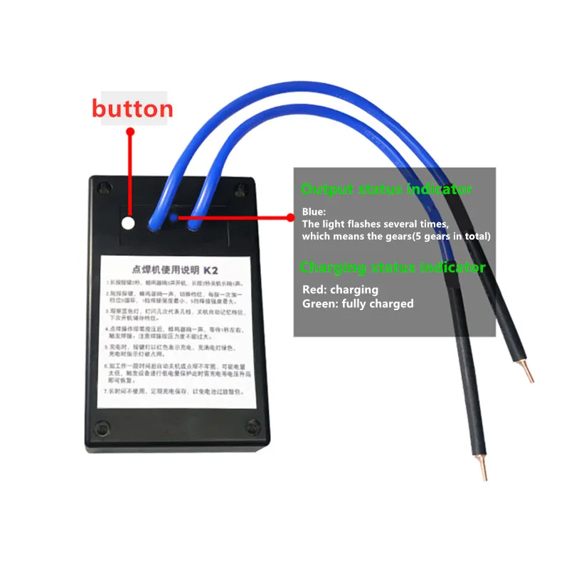 Small household handheld spot welder nickel belt 18650 lithium battery assembly diy butt welder
