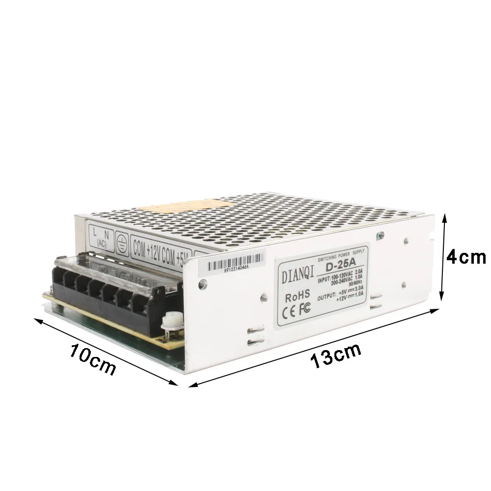 dual output power supply 25w 5v 2A 24v 0.5A power suply D-25B ac dc converter good quality D-25A 5V 2A 12V 1A