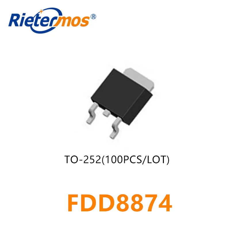 100 قطعة FDD8874 TO252 FDD8874L FDD8874TM D8874 SMD