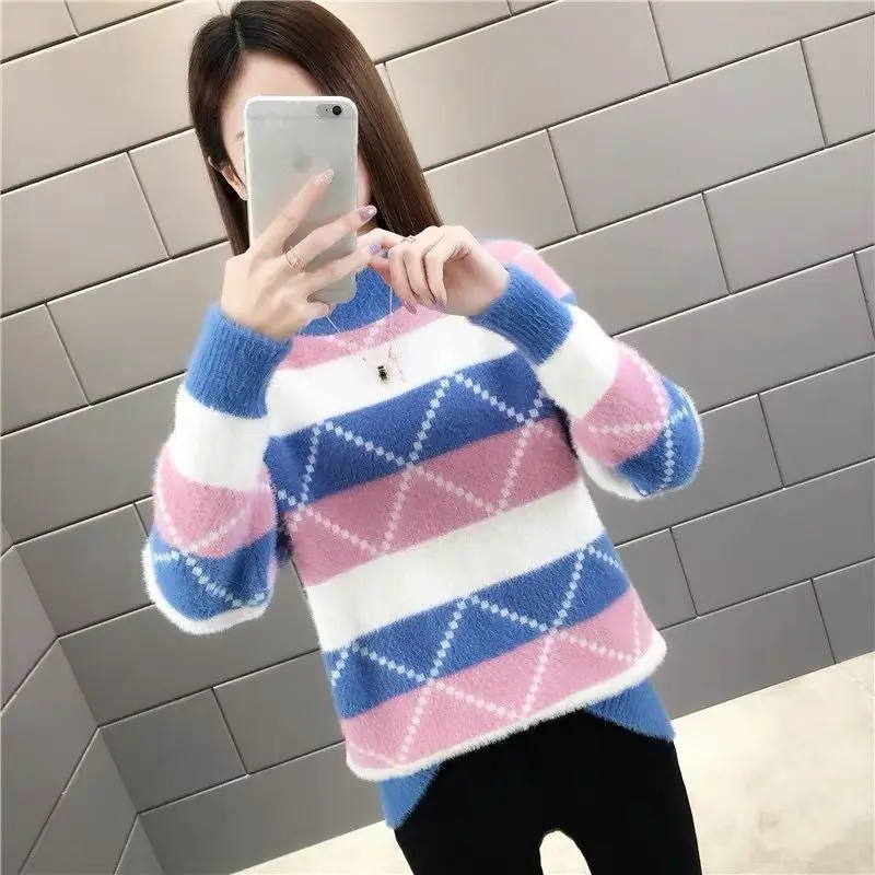 Vy1067 2020 spring autumn winter new women fashion casual warm nice Sweater woman female OL oversized sweater  turtleneck