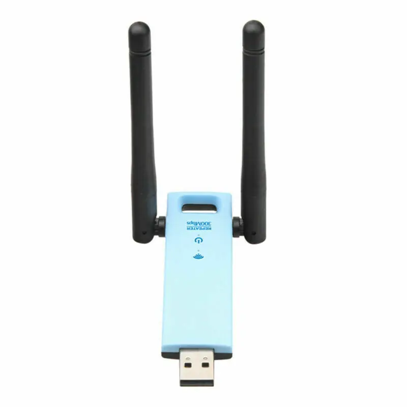 300Mbps Usb Draadloze Wifi Repeater 2.4Ghz Usb Wifi Router Signaal Booster Met Dual Antenne Wifi Signaal Range Extender