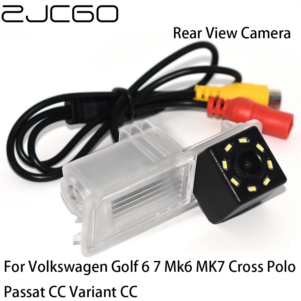 

ZJCGO CCD HD Car Rear View Reverse Back Up Parking Camera For Volkswagen Golf 6 7 Mk6 MK7 Cross Polo Passat CC Variant B6 B7