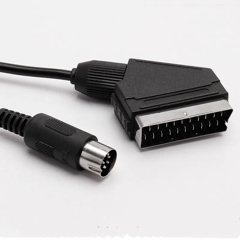 1.8M zamiennik v-pin kabel Scart dla Sega Megadrive 1 Genesis 1 Master System 1 RGB AV kabel Scart