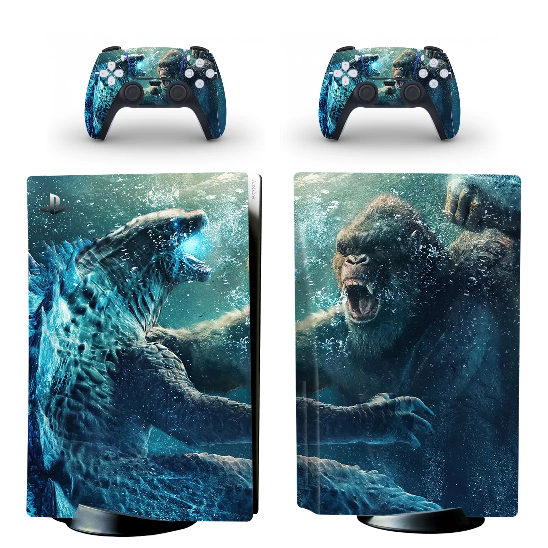 God VS KONG PS5 Standard Disc Skin Sticker Decal Cover for PlayStation 5 Console & Controllers PS5 autocollant de peau Vinyl