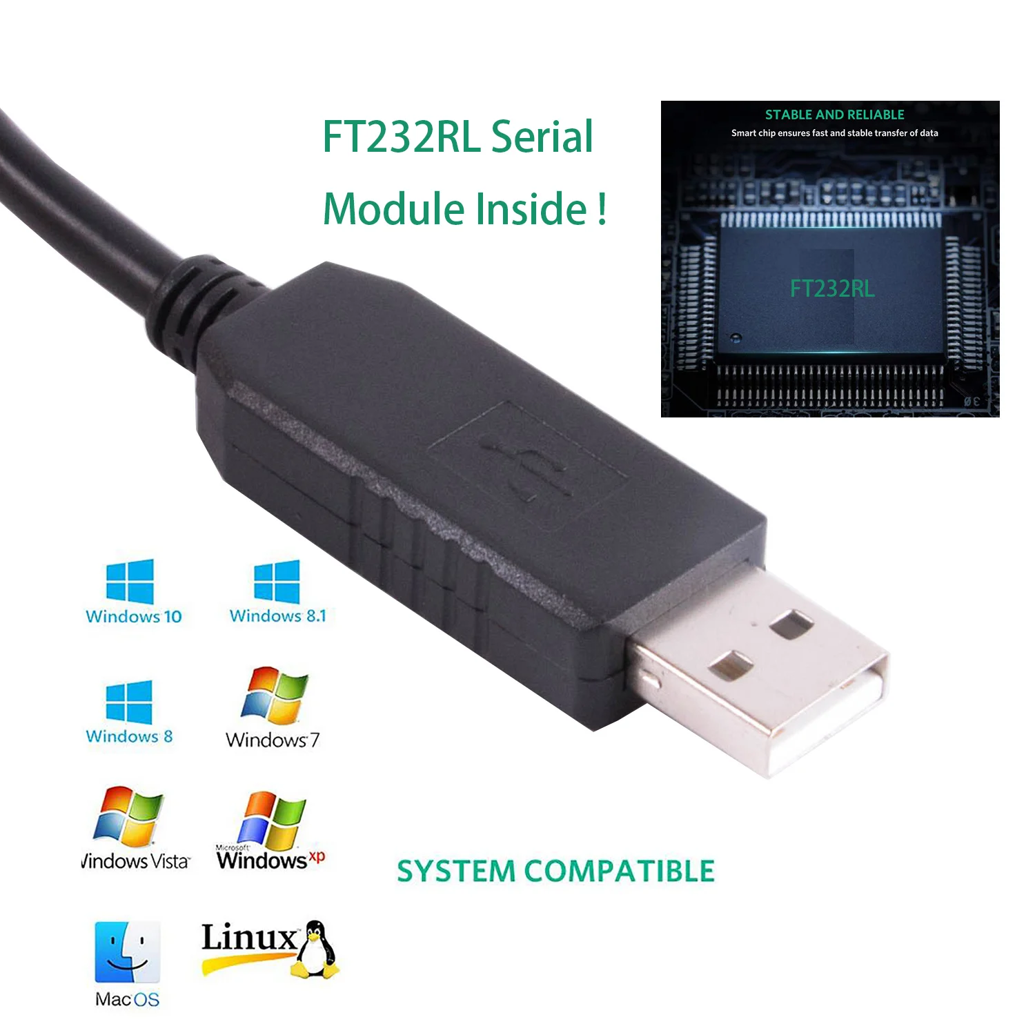 Cable de programación USB FTDI para Radio Yaesu CT-29F Vertex FT-1500, FT-1500M, FT-1802, FT-1802M, FT-1807, FT-1807M, FT-2800