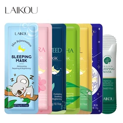 Laikou-máscara facial hidratante, 7pcs, hidratação, sono, lençóis, cuidados com a pele, cuidados noturnos