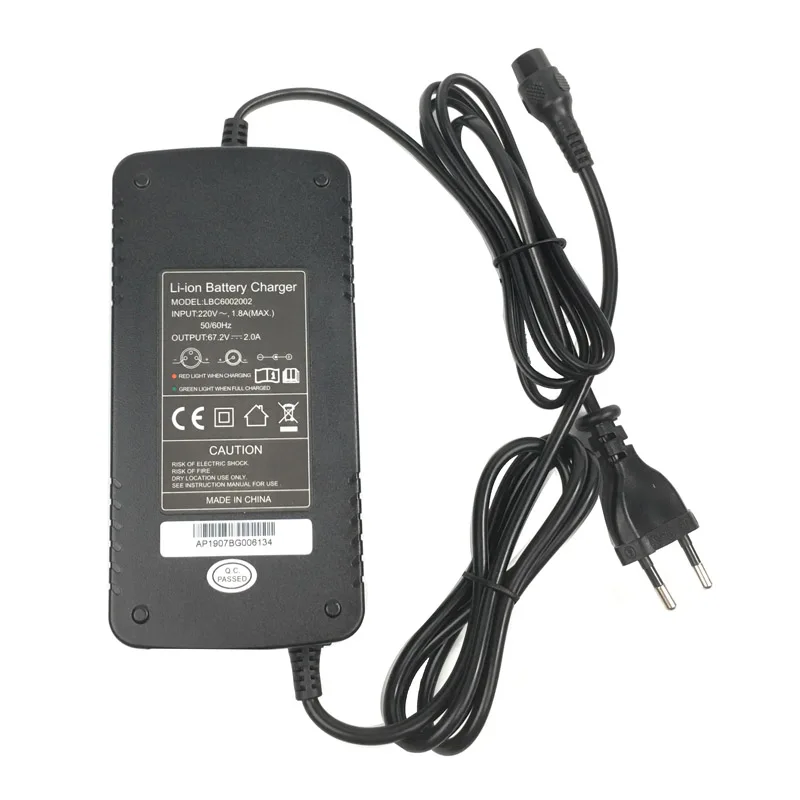 60V Electric Scooter Battery with double charging ports fast charging Lithium Battery Pack 67.2V Ebike Scooter Battery