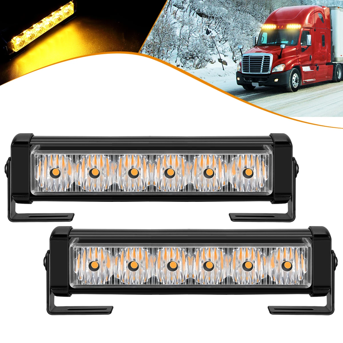 12V 4LED 6LED Автомобильный Предупреждающий Стробоскоп Авто Решетка Дневные Ходовые огни Полиция Аварийный Мигающий Сигнальная Лампа Головка