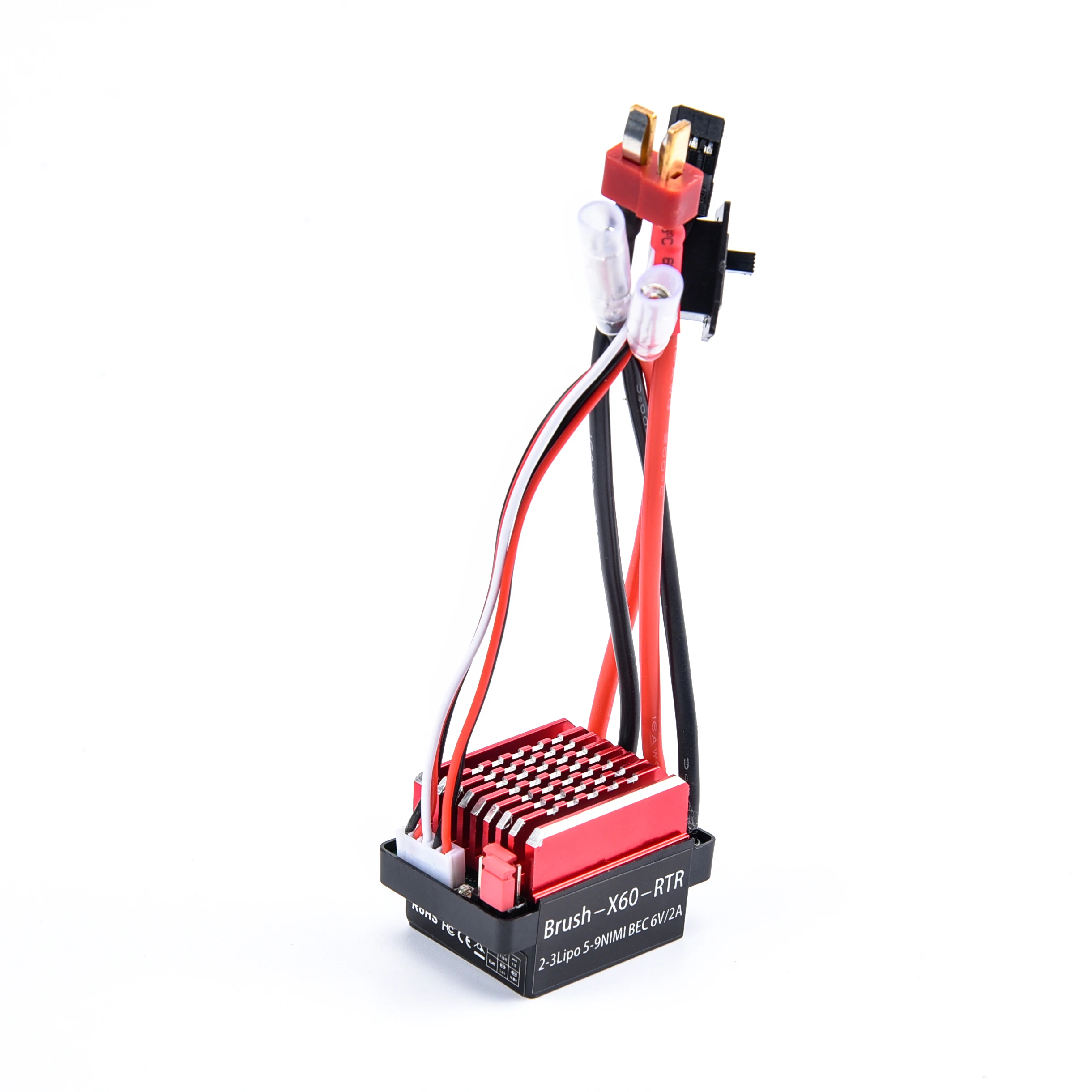 60A Brushed ESC Electric Speed Controller 6V/2A BEC for 1/10 RC Car TRX TRX4 TRX6 D90 HSP Redcat 4WD Truck Monster Crawler