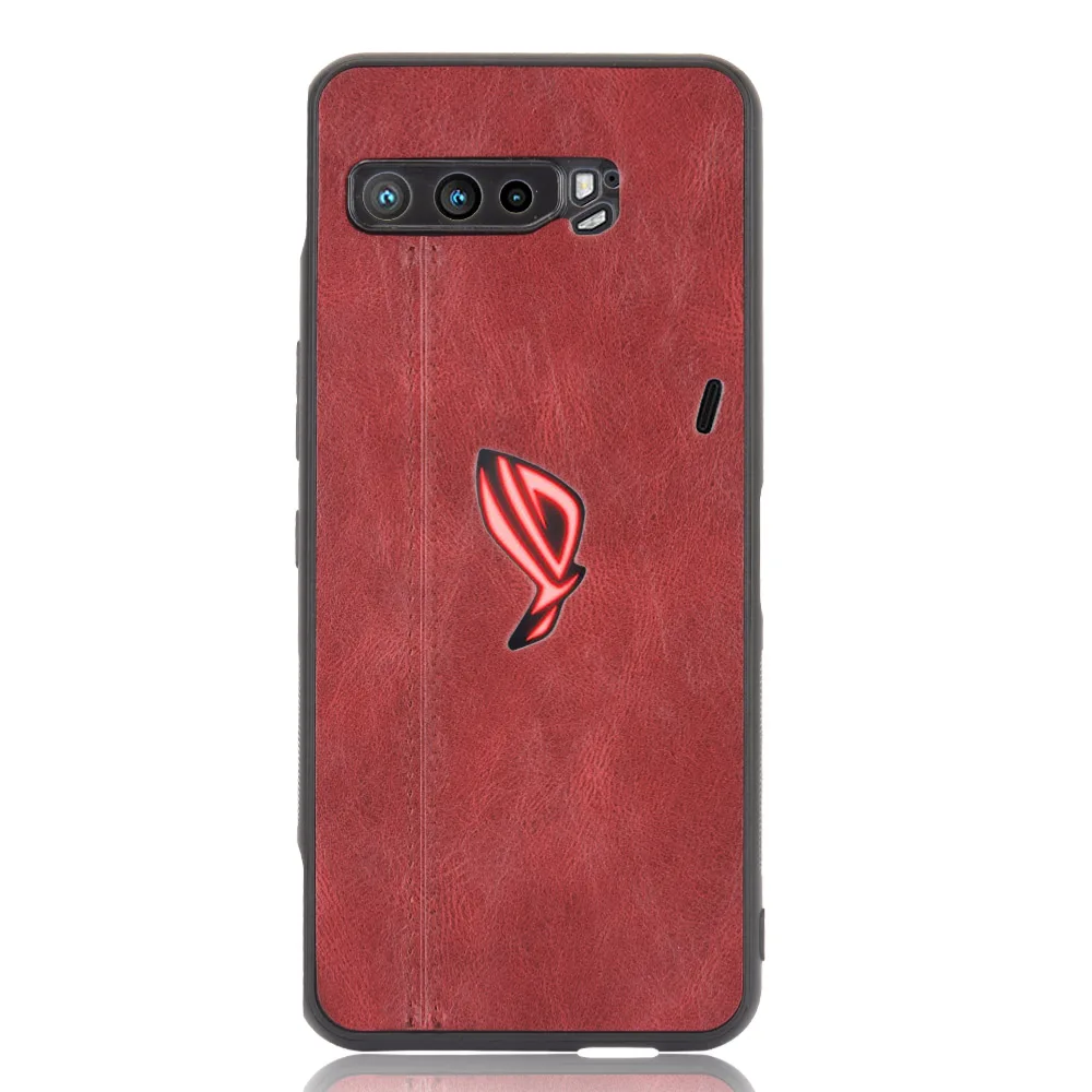 For Asus ROG Phone 3 ZS661KS Case Asus ROG3 Route Calfskin PU Leather Hard Phone Bag Cover For Asus ROG Phone 3 Strix Back Case - view 3