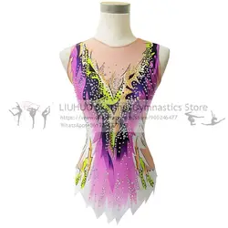 LIUHUO Figure Skating Dress Women's Girls Ice Skating Performance Rhythmic Gymnastics Competition Dance Leotard Artistic Costume