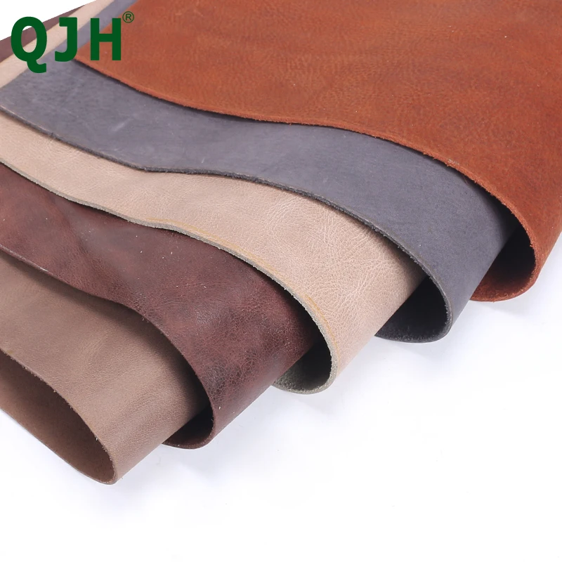 Crazy Horse Leather Material DIY Hand Leather Craft Vintage Oil Tanned Leather Piece Cowhide First Layer Cow Leather 1.2-2.2mm