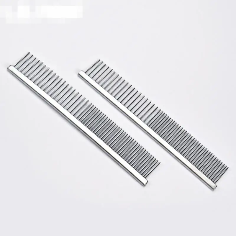 

Stainless Steel Pet Hair Trimmer Combs Pet Shedding Grooming Asymmetric Dog Long Hair Brush LX7615