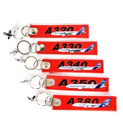 Airbus A320 A330 A340 A350 A380 aircraft tail Embroider Travel Luggage Bag Tag Best Gift for Flight Crew Aviation Keychain